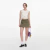 Cream Broderie Denim Top Cream Broderie Denim Top