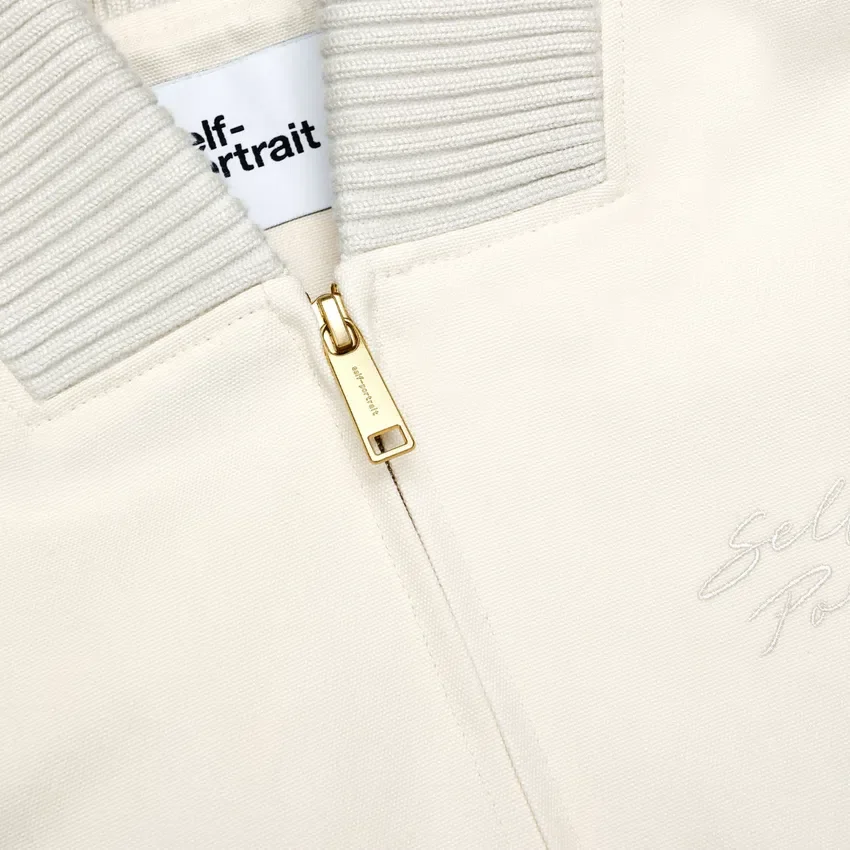 Cream Cotton Canvas Jacket Cream Cotton Canvas Jacket