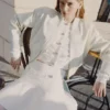 Cream Cotton Canvas Jacket Cream Cotton Canvas Jacket