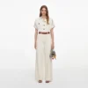 Cream Denim Jumpsuit Cream Denim Jumpsuit