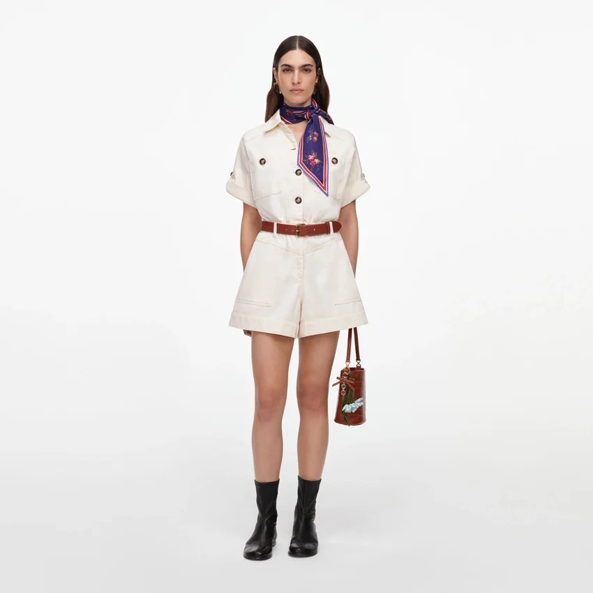 Cream Denim Playsuit Cream Denim Playsuit