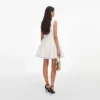 Cream Linen Blend Sleeveless Mini Dress
