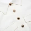 Cream Linen Blend Sleeveless Mini Dress