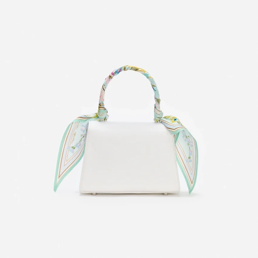 Cream Linen Mint Floral Mini Bag Cream Linen Mint Floral Mini Bag