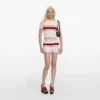 Cream Stripe Viscose Knit Shorts Cream Stripe Viscose Knit Shorts