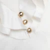 Cream Taffeta Ruffle Top Cream Taffeta Ruffle Top