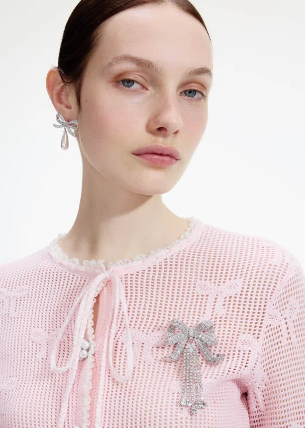 Crystal Bow Droplet Brooch Crystal Bow Droplet Brooch