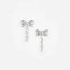 Crystal Bow Droplet Earrings Crystal Bow Droplet Earrings