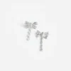 Crystal Bow Droplet Earrings Crystal Bow Droplet Earrings