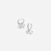 Crystal Bow Hoop Earrings Crystal Bow Hoop Earrings