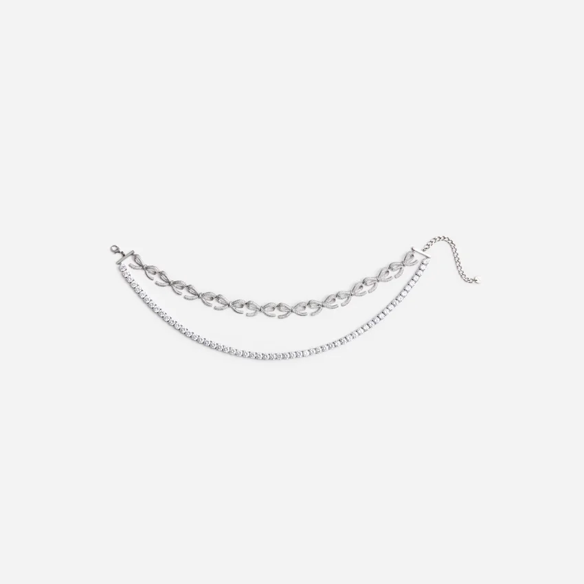 Crystal Bows Diamante Necklace Crystal Bows Diamante Necklace