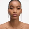 Crystal Droplet Bow Earrings Crystal Droplet Bow Earrings