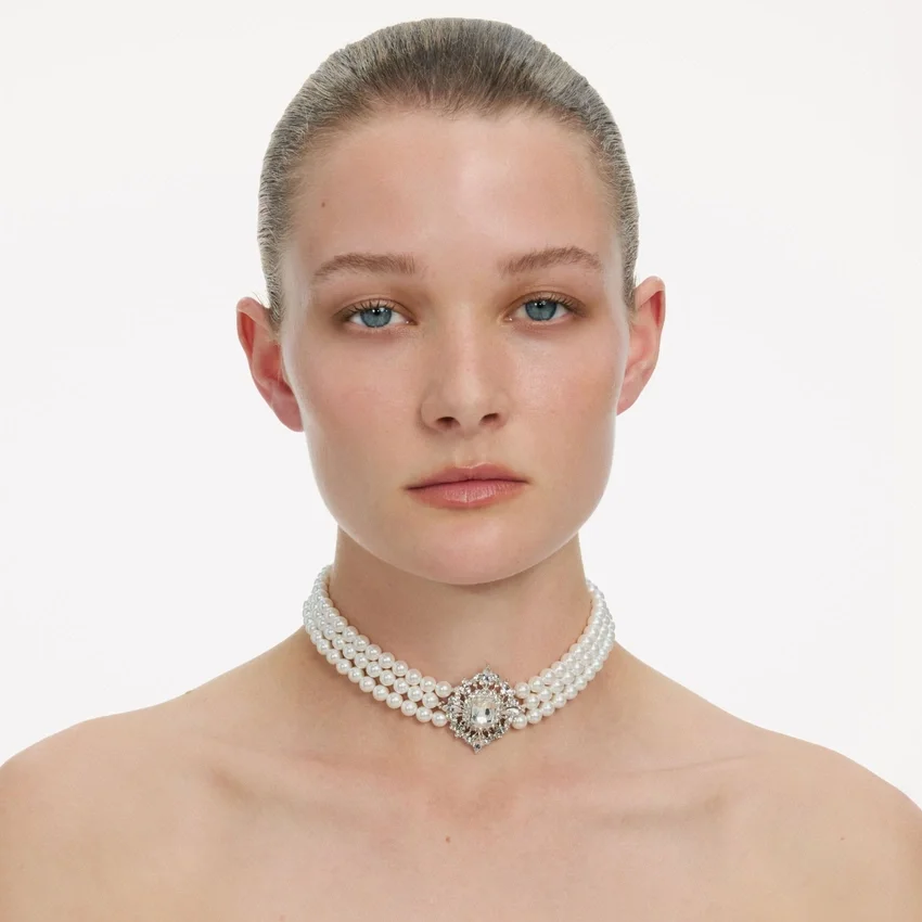 Crystal Pearl Choker Crystal Pearl Choker