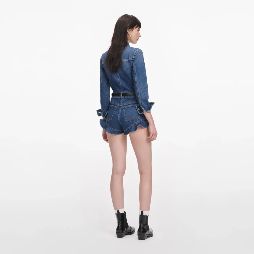 Denim Frill Playsuit Denim Frill Playsuit