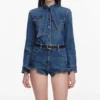 Denim Frill Playsuit Denim Frill Playsuit