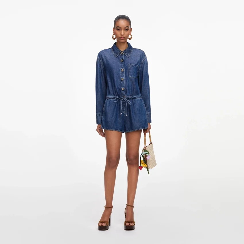 Denim Relaxed Fit Playsuit Denim Relaxed Fit Playsuit