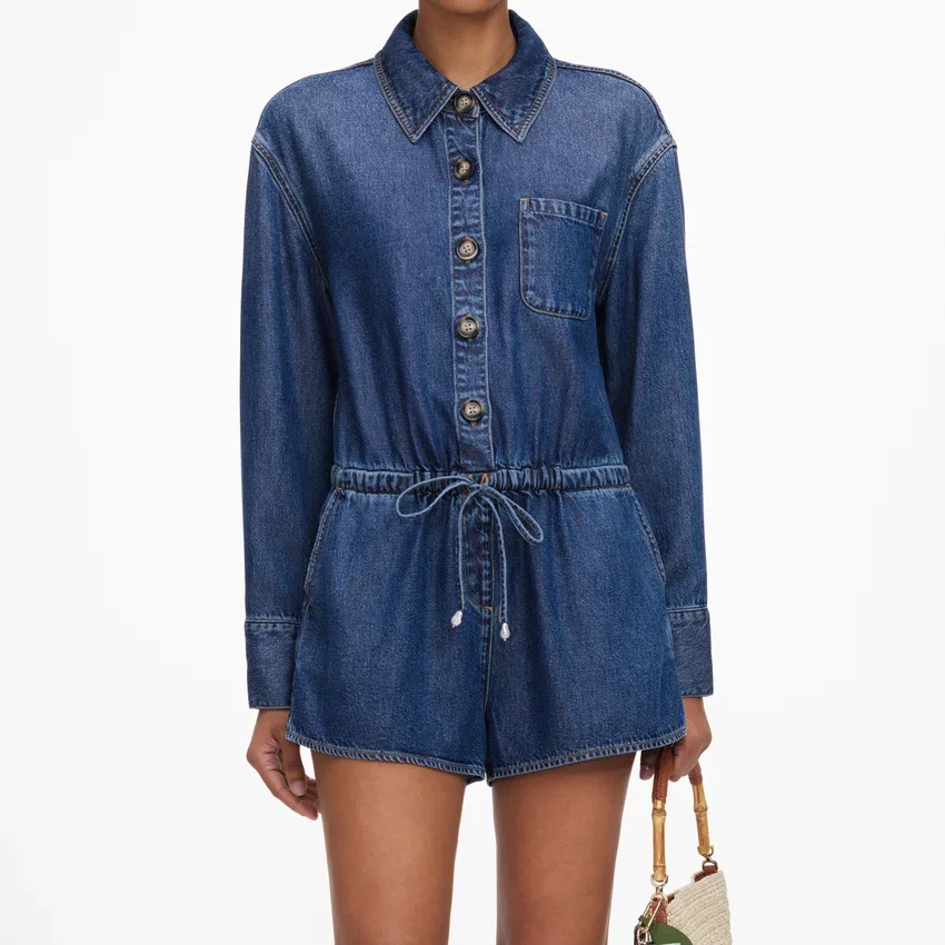 Denim Relaxed Fit Playsuit Denim Relaxed Fit Playsuit