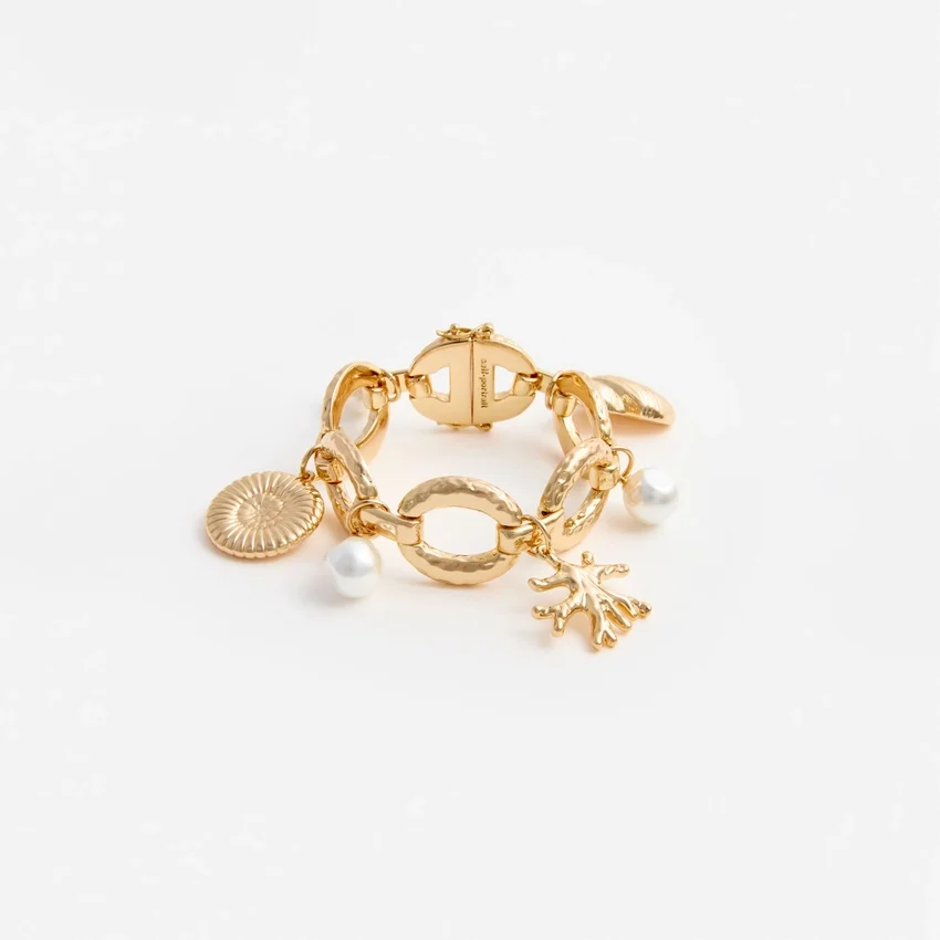 Gold Coral Charm Bracelet Gold Coral Charm Bracelet