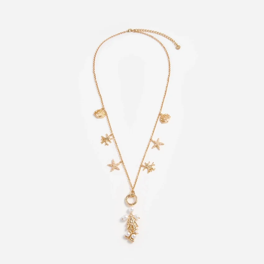 Gold Coral Charm Necklace Gold Coral Charm Necklace