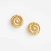 Gold Pearl Shell Earrings