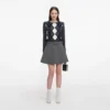 Grey Argyle Crystal Trim Jumper Grey Argyle Crystal Trim Jumper