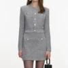 Grey Fluffy Knit Mini Skirt Grey Fluffy Knit Mini Skirt