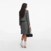 Grey Herringbone Crystal Trim Jacket Grey Herringbone Crystal Trim Jacket