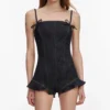 Indigo Denim Bow Playsuit Indigo Denim Bow Playsuit