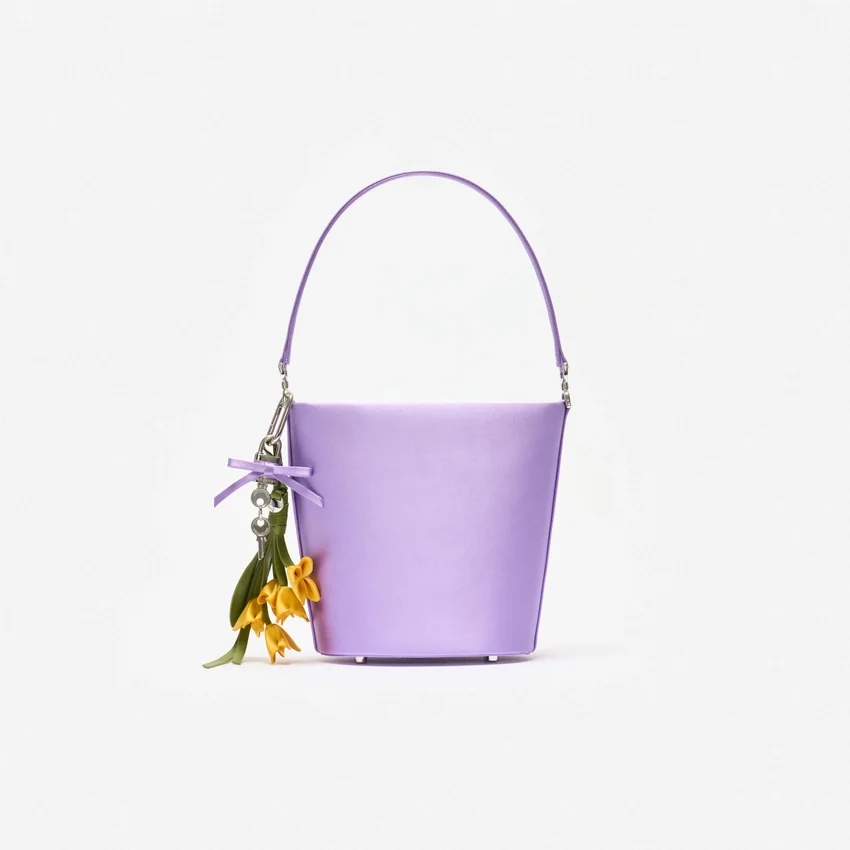 Lilac Satin Bucket Bag Lilac Satin Bucket Bag