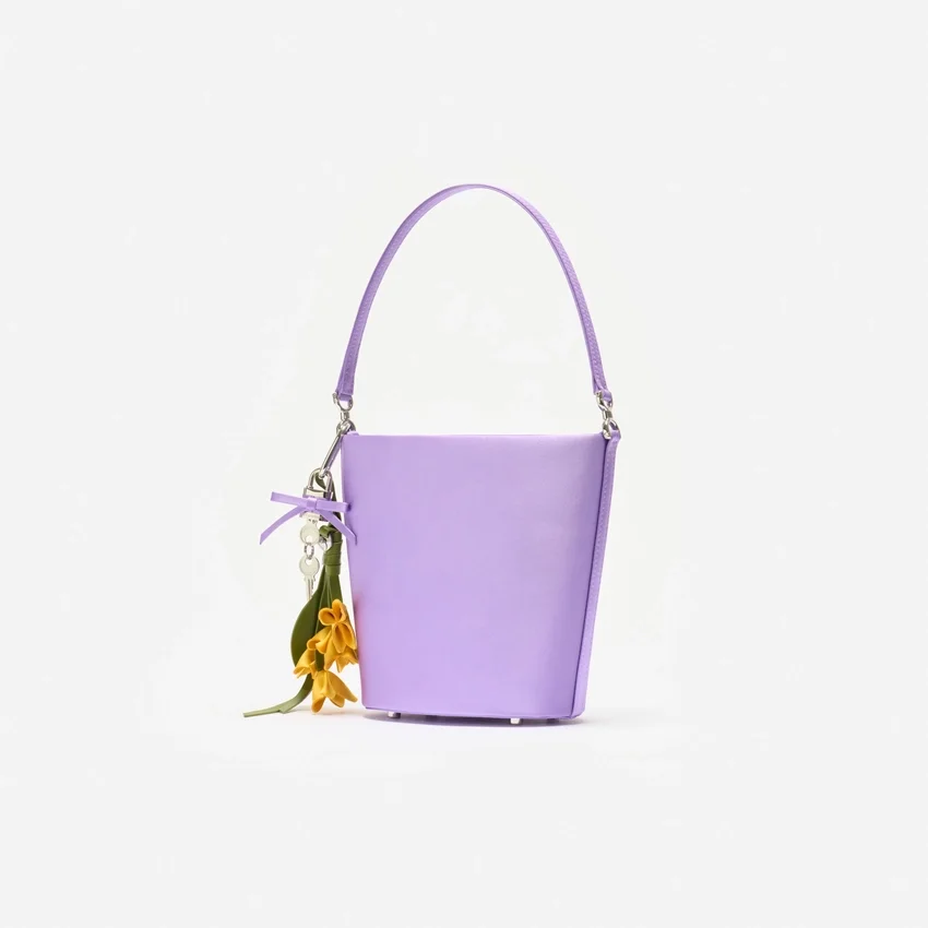 Lilac Satin Bucket Bag Lilac Satin Bucket Bag