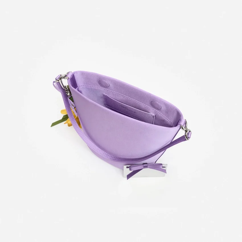 Lilac Satin Bucket Bag Lilac Satin Bucket Bag