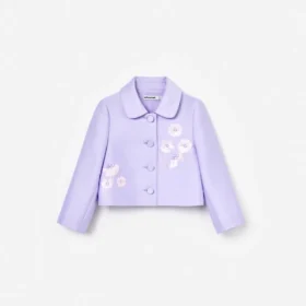 Lilac Taffeta Sequin Embellished Jacket Lilac Taffeta Sequin Embellished Jacket
