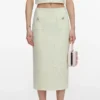Lime Boucle Midi Skirt Lime Boucle Midi Skirt