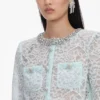 Mint Lace Crystal Embellished Jacket Mint Lace Crystal Embellished Jacket