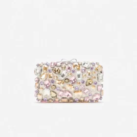 Multi Crystal Embellished Clutch Bag Multi Crystal Embellished Clutch Bag