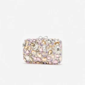 Multi Crystal Embellished Clutch Bag Multi Crystal Embellished Clutch Bag