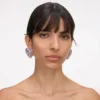 Multi Embellished Heart Earrings