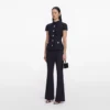 Navy Metallic Boucle Jumpsuit Navy Metallic Boucle Jumpsuit