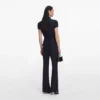 Navy Metallic Boucle Jumpsuit Navy Metallic Boucle Jumpsuit