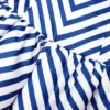 Navy Stripe Taffeta Midi Dress