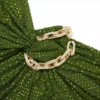 Olive Rhinestone Embellished Maxi Dress