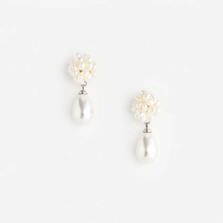 Pearl Cluster Droplet Earring Pearl Cluster Droplet Earring