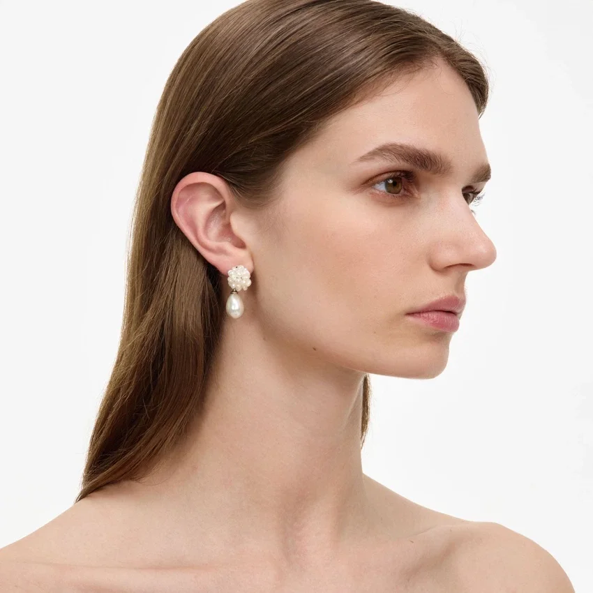 Pearl Cluster Droplet Earring Pearl Cluster Droplet Earring