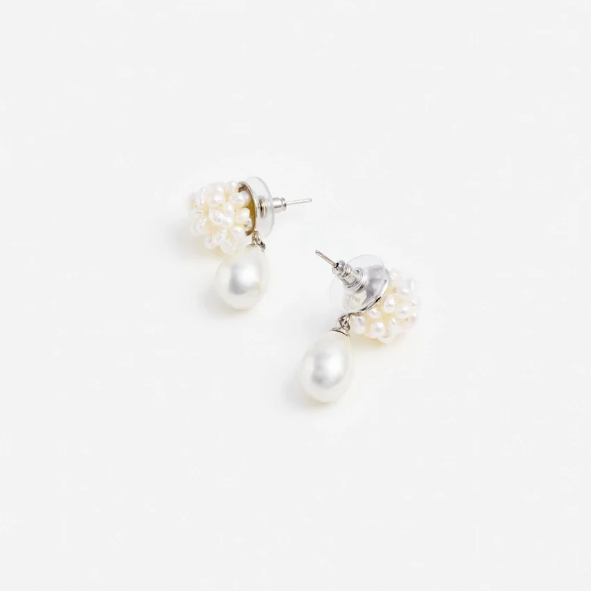 Pearl Cluster Droplet Earring Pearl Cluster Droplet Earring