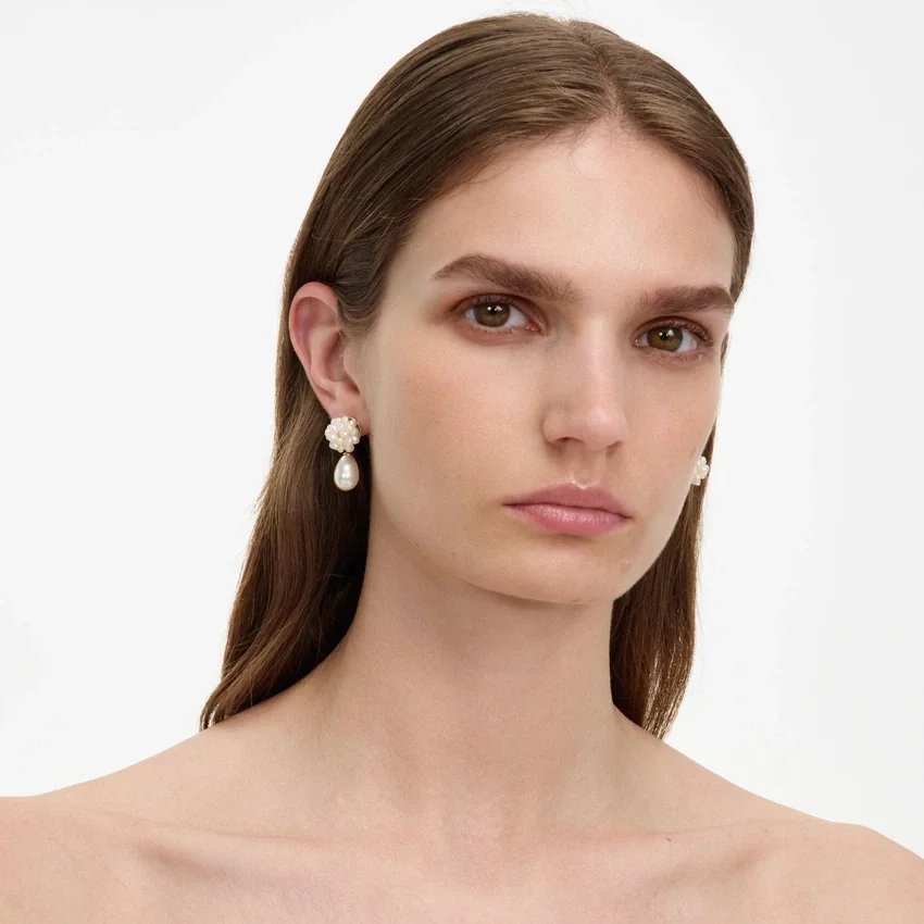 Pearl Cluster Droplet Earring Pearl Cluster Droplet Earring