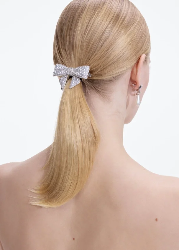 Pearl Embellished Bow Hairclip Pearl Embellished Bow Hairclip