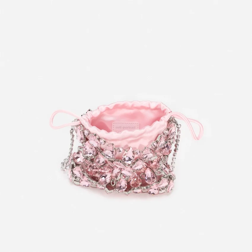 Pink Crystal Chainmail Mini Bag Pink Crystal Chainmail Mini Bag