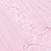Pink Knit Lace Insert Midi Dress