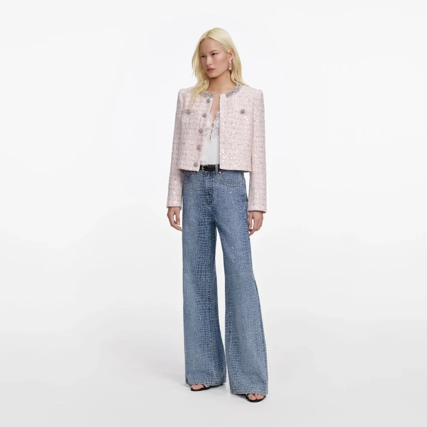 Pink Sequin Boucle Jacket Pink Sequin Boucle Jacket