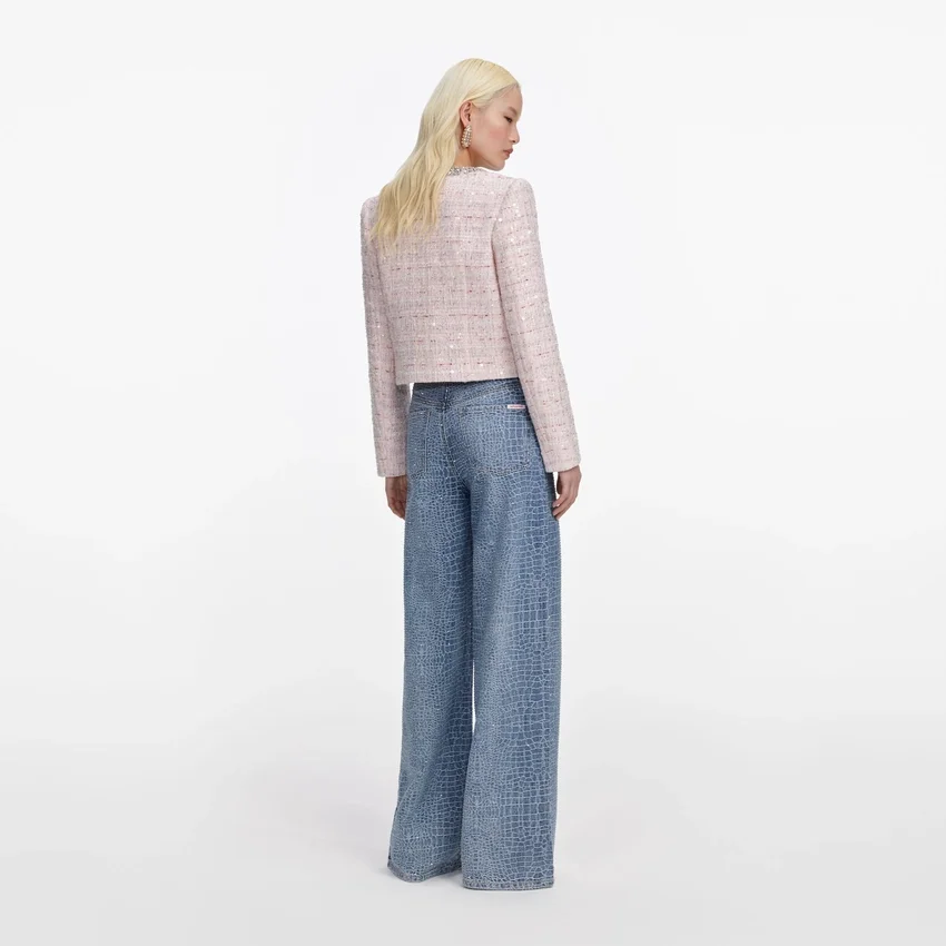 Pink Sequin Boucle Jacket Pink Sequin Boucle Jacket
